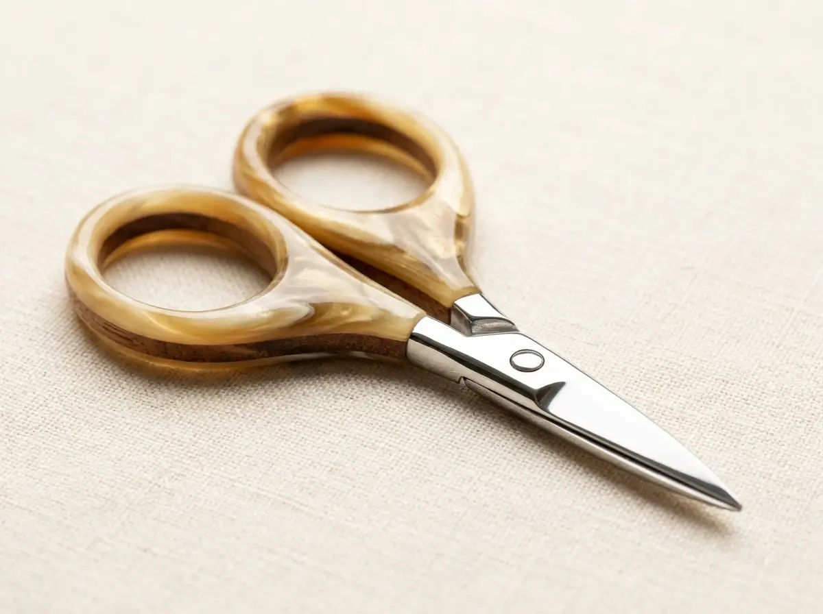 Handmade mini embroidery scissors with resin bows