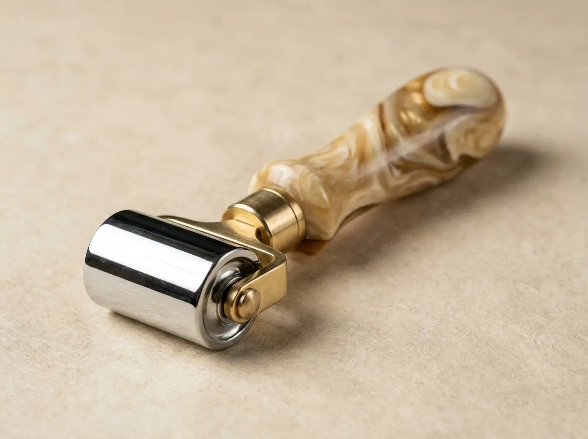Handmade hand seam roller with chrome wheel